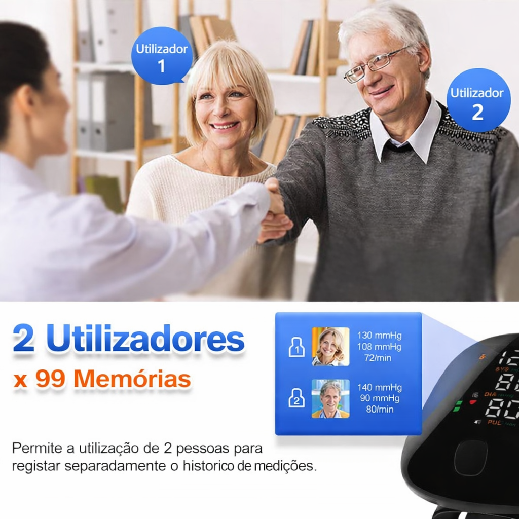 ✨Monitor de pressão arterial de pulso portátil✨